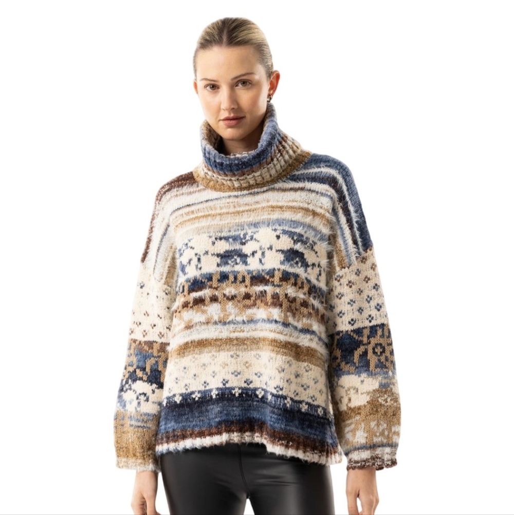 Gorgeous Soft Textured Turtleneck Sweater